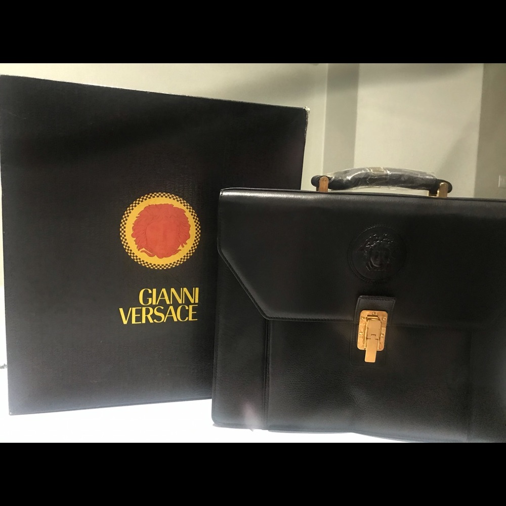 Versace women hand briefcase